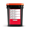 120 serving freeze-dried fruit bucket showing nutrition facts abd calories per serving