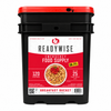 120 Serving Breakfast Bucket featuring cereals, granola, pancake mix, and syrup for emergency preparedness and long-term food storage