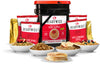 120 Serving Breakfast Bucket shown with all of the food contents included