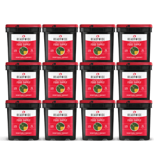 readywise 1440 serving freeze-dried vegetable bundle with corn peas broccoli and green beans