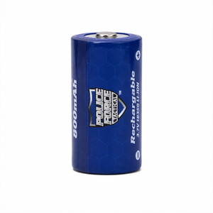 Police Force 18350 800mAh 3.7V rechargeable Li-ion button-top battery.