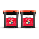 readywise 240 serving freeze-dried fruit bundle with bananas blueberries strawberries and apples in long-term storage buckets