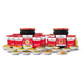 ReadyWise 240 serving long-term emergency food buckets show with all of the contents