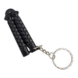 3.75‑inch mini butterfly knife in the closed position color black