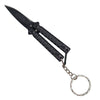 3.75‑inch mini butterfly knife in the open position color black