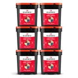 readywise 720 serving freeze-dried fruit bundle with bananas blueberries strawberries and apples in six food storage buckets