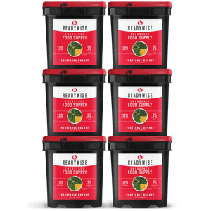 readywise 720 serving freeze-dried vegetable bundle with corn peas broccoli and green beans