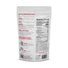 snack pouch label close‑up showing serving information and product details