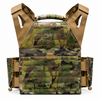 Front view of the Multicam Invictus Gen 2 plate carrier featuring MOLLE slots, Velcro fields, and durable tactical build.