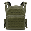 AR500 Invictus Gen 2 plate carrier in olive drab photographed to highlight its modular attachment zones and minimalist, rugged construction.