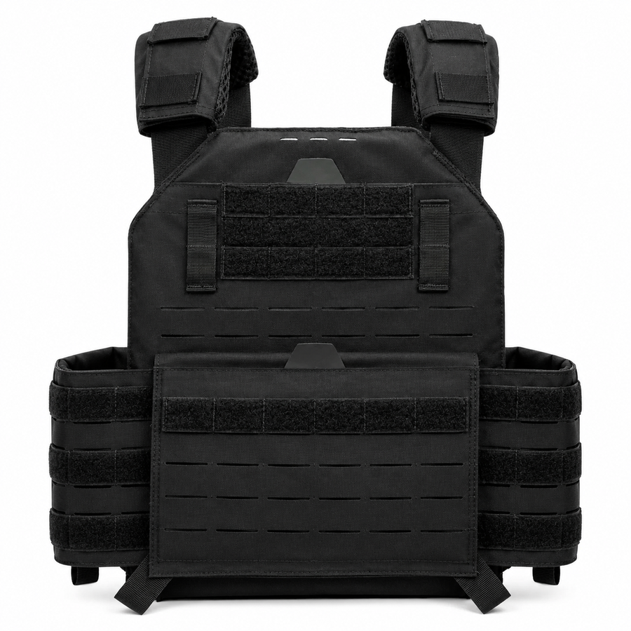 Black Testudo Gen 2 Plate Carrier for Tactical Loadouts, Ballistic Plates & Preparedness.
