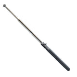 26 inch automatic expandable steel baton with one-button deployment, textured grip, window breaker, and nylon holster