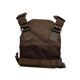 Blackhawk low vis hard plate carrier for 9.5 x 12.5 armor plates showing the rear or backside view