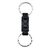 Break‑away key ring shown fully connected, displaying the joined quick‑release mechanism and metal attachment loops.