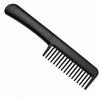 Black comb‑style knife shown with its disguised grooming‑tool body and textured handle.
