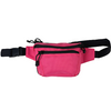 Pink concealed‑carry fanny pack featuring a front zipper pocket, low‑profile design, and reinforced adjustable waist strap.