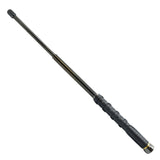 dark knight 26-inch expandable steel baton with rubberized grip, window breaker tip, and included nylon holster