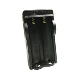 Double battery charger for 3.7V 18650 Li-ion batteries used with compatible stun batons and stun flashlights.