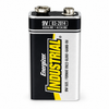 Energizer Industrial 9V alkaline replacement battery.