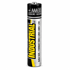 Energizer Industrial AAA alkaline replacement battery.