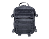 Black everyday‑carry tactical pack with multiple zippered pockets and durable construction.