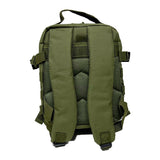 Green everyday‑carry tactical pack featuring adjustable padded shoulder straps and reinforced stitching.