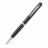 Executive carbon‑fiber pen knife shown with sleek pen‑style body and partially revealed blade.