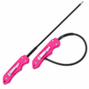 Fast Strike self‑defense whip shown in pink with flexible cable body and textured ergonomic handle.