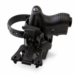 Firestorm VEGA JPX 2 Generation 1 left-hand Level 2 black Kydex holster with adjustable belt mount for secure duty carry.