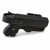 Side‑view of the Firestorm Vega JPX 2 Level 2 right‑hand holster made of black Kydex with molded contours and retention hood.
