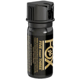 Fox Labs Five Point Three stream pepper spray (1.5‑oz) shown in a side‑view angle displaying the canister profile and label.
