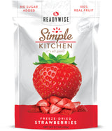 Simple Kitchen Freeze-Dried Strawberries 6 Pack healthy fruit snack with 3-year shelf life, gluten free, vegetarian, and made in the USA