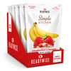 Simple Kitchen Freeze-Dried strawberries and bananas 6 Pack featuring six pouches of mixed fruit snacks made from real strawberries and bananas