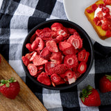 Simple Kitchen freeze-dried strawberries served with a bowl ready to eat