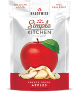 Sealed pouch pack of Simple Kitchen freeze‑dried sweet apple snacks shown for clean, everyday snacking