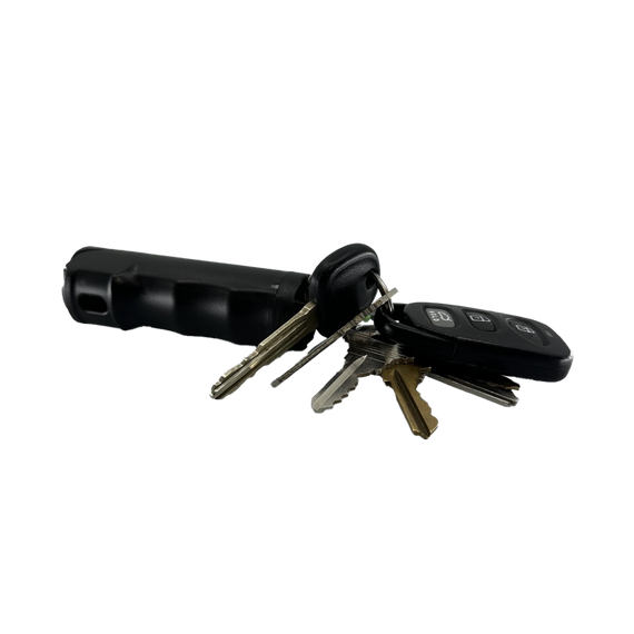 USB Secure Keychain Stun Gun and Streetwise Sticky Gel Pepper Spray bundle displayed on a white background.