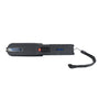 Close‑up of the Grab Guard stun gun showing its illuminated power‑level indicator lights on the side of the device.