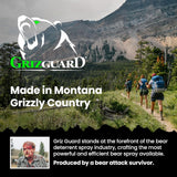 Griz Guard bear spray fogger 7.9 oz manufacurer details shown