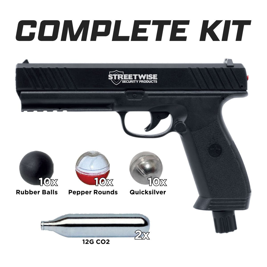 Streetwise HEAT pepper launcher complete kit with accessories.