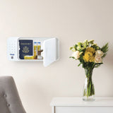 secure smart safe with keypad shown open with contents