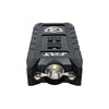 Close‑up of the Jolt 3‑N‑1 Safe Keeper stun gun showing its front metal electrode prongs and flashlight bezel.
