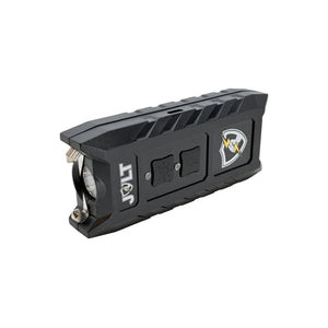 JOLT 3-N-1 Safe Keeper 92 Million Volt rechargeable stun gun with built-in LED flashlight, personal alarm, and metal belt clip.