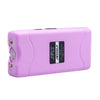 jolt mini stun gun with usb charging flashlight and belt clip color light purple