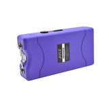 jolt mini stun gun with usb charging flashlight and belt clip color purple