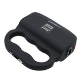 palm‑sized stun gun with ergonomic grip