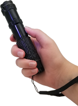 rechargeable JOLT RhineStun stun flashlight with bright LED head and no‑slip black rhinestone handle