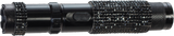 compact tactical stun flashlight featuring a black aluminum housing and decorative rhinestone handle