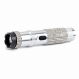 JOLT RhineStun 75,000,000 volt stun flashlight with rhinestone grip and compact aluminum body.