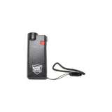 Knight Light rechargeable personal alarm with 130 dB siren, 350 lumen LED flashlight, strobe light, wrist strap, and weather-resistant design.