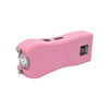 Pink Life Guard stun gun shown with its compact rectangular body and front contact points.
